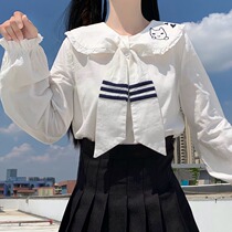 Day Department Soft Sister 2022 Fall new Agaric Side Loving Cat Embroidery Big Turnover Collar 100 Lap Shirt Woman