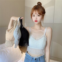 2022 new summer lace lingerie with small harness vest beating bottom to wrap breast and back with a little crowdage design