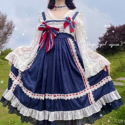 taobao agent Genuine retro lace summer dress, Lolita style, lace dress, Lolita Jsk