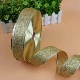 Лента с бантиком, золотой красный высококлассный декор, 5см