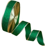 Лента с бантиком, золотой красный высококлассный декор, 5см