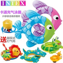 Childrens swimming ring 3-6-10 years old lifebuoy male and female children Baby cartoon water swimming circle dinosaur animal floating circle
