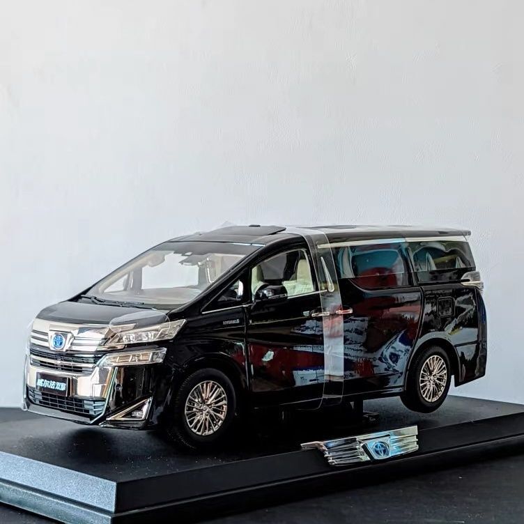 1:18 Original Toyoya Toyota Vellfire Dual-Engine Car Model Mpv Alloy Simulation Car Model