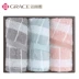 Grace Towel Plain cotton nguyên chất dày dặn mềm mại Khăn mặt Rhyme Facial Khăn 74 * 34cm - Khăn tắm / áo choàng tắm