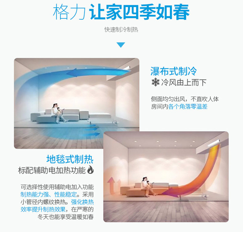 烟台格力中央空调 一拖四风管机2P变频风管