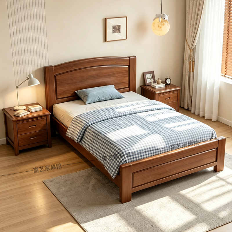 Solid Wood Single Bed 90cm 1.0m Wide Small Bed 1.0m Small Apartment Storage 1.335m m Adult Modern Simple Solid Wood Single Bed 90cm 1.0m Wide Small Bed 1.0m Small Apartment Storage 1.335m m Adult Modern Simple