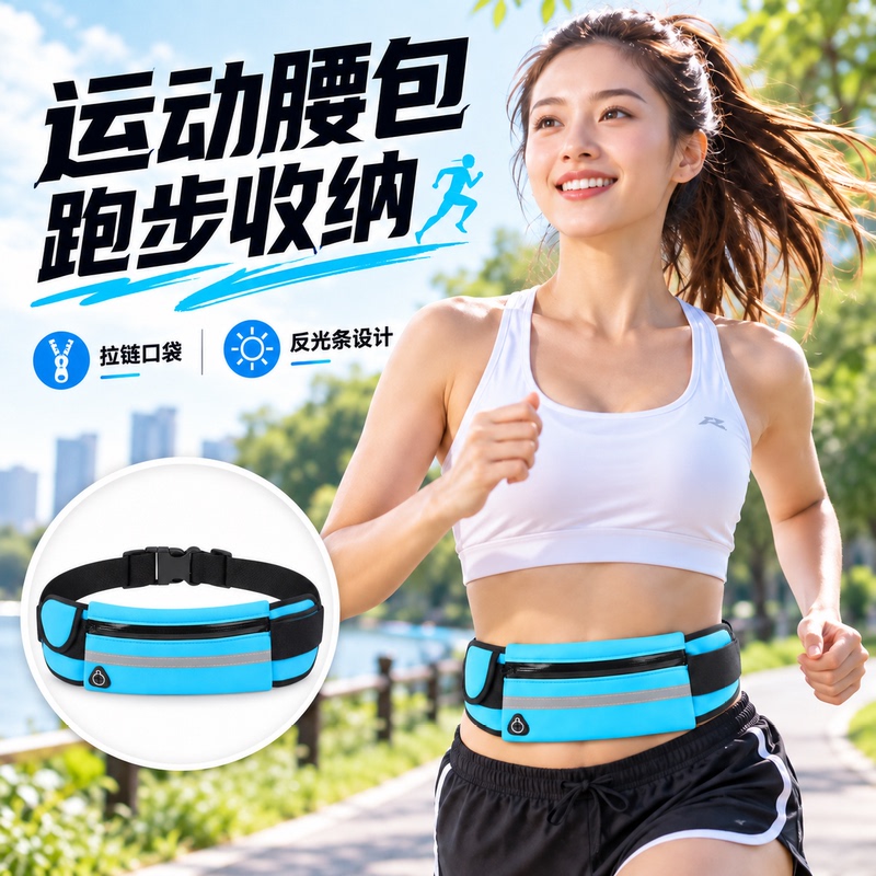 Summer Running Mobile Phone Bag, Waist Bag, Sports Fitness Small Bag, Outdoor Morning Run Invisible Belt, Portable and Close-Fitting for Travel