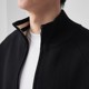 Momax Men's Stand Collar Knitted Jacket Men's Spring Casual Fashion Sweater Men's Trendy Striped Jacket