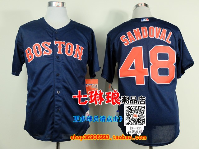 Bộ đồ bóng chày Red Sox Red Sox SANDOVAL 48 # BUCHHOLZ 11 # 50 áo BETTS - Thể thao sau bộ thể thao uniqlo nam mùa đông