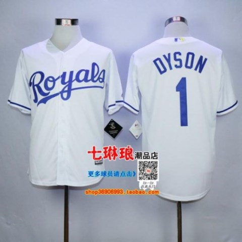 Đội bóng Hoàng gia Hoàng gia VENTURA 30 # 16 B.JACKSON 1 # DYSON đồng phục áo bóng chày - Thể thao sau đồ bộ the thao nữ quần ngắn