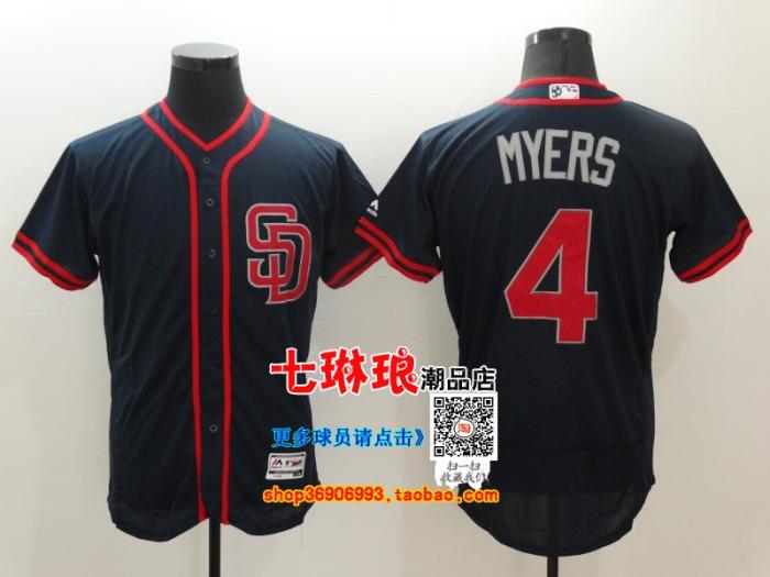 Áo phông mùa hè cỡ lớn Padres MYERS 4 # 27 KEMP # 19 GWYNN Bóng chày - Thể thao sau quần áo thể thao nam cao cấp