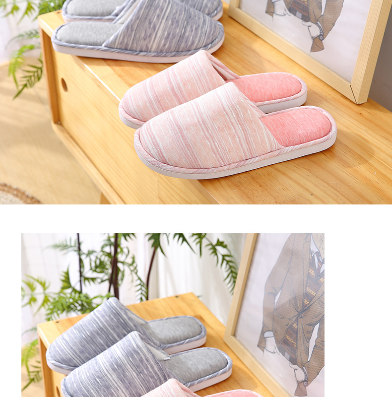 Nhà mùa hè kiểu Nhật đôi dép bông nam và nữ trong nhà sàn trăng trượt không dày dép mùa xuân và mùa thu dép bông - Trang chủ dép đi trong nhà dễ thương