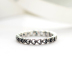 Châu Âu và Hoa Kỳ retro S925 sterling bạc trái tim kết nối nhẫn nữ thời trang khí chất hoang dã không phai đồ trang sức bạn gái nhẫn lông voi Nhẫn