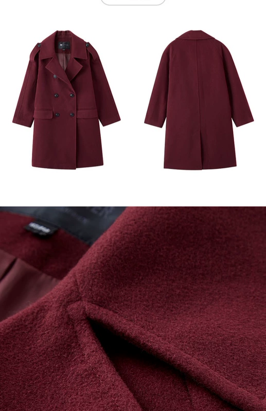 Áo khoác len nữ phiên bản hàn quốc 2018 mùa đông mới sóng dài áo hai dây dài tay áo khoác ngoài nữ