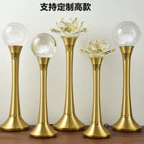 Lotus lanterns Buddha lanterns home Buddha colorful led a pair of gods table lamps Guanyin Wealth God Changming Lantern