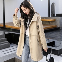 2022 new Korean version loose 100 lap zipper Even hat temperament Fan high-end windsuit woman jacket with long section of small sub