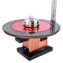 Rural baked fire stove firewood stove home heating stove firewood coal coal table dual-use cold and stainless steel with turntable