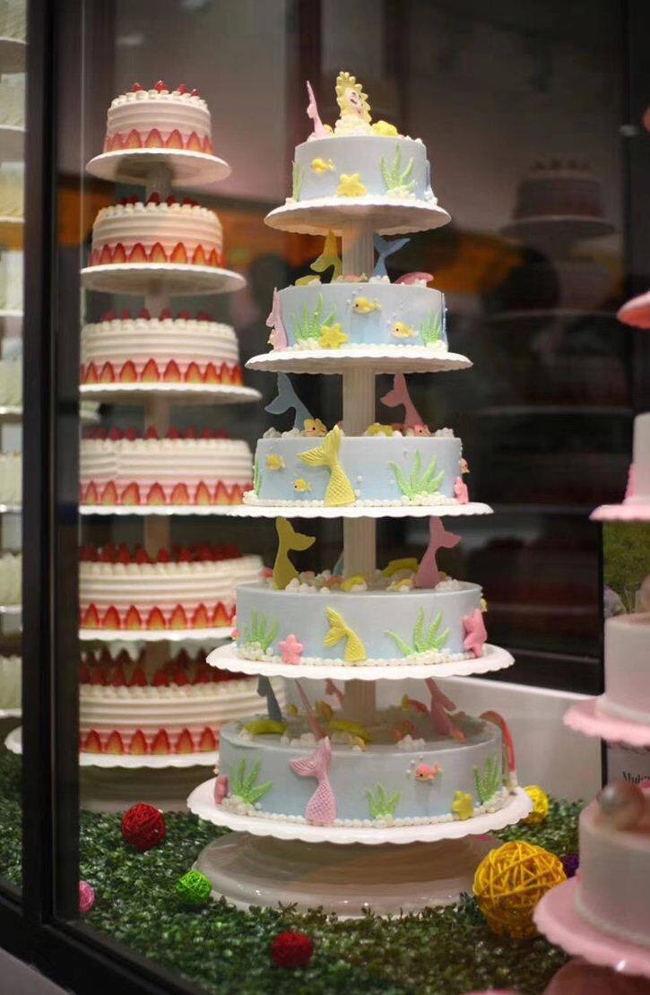 Nine-layer birthday banquet 6-layer shelf multi-layer accessories creative 5-layer cake stand three-layer decoration storage layer rack five-layer round