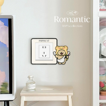 Cupid Puppy Acrylic Switch Sticker Home Switch Decorative Wall Sticker Self-adhesive Waterproof and Moisture-proof Socket Protective Cover