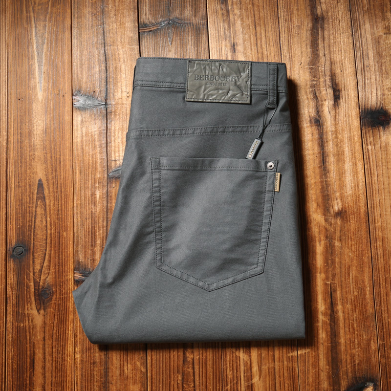 2026 Spring/Summer Thin Modal Soft Comfortable Breathable Denim Five-Pocket Men's Straight Casual Pants