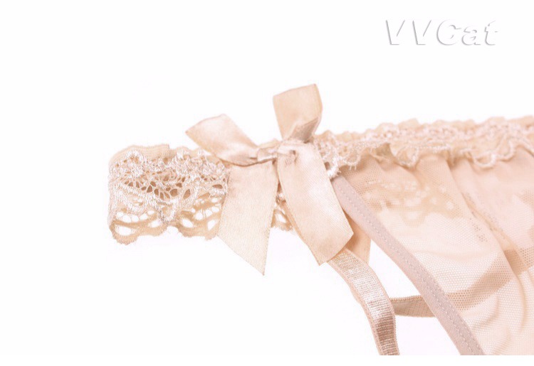 Bow lưới gợi cảm T quần một mảnh thong đồ lót garter dài dài vớ phổ quát hoang dã dây nịt đùi bằng da cho nữ
