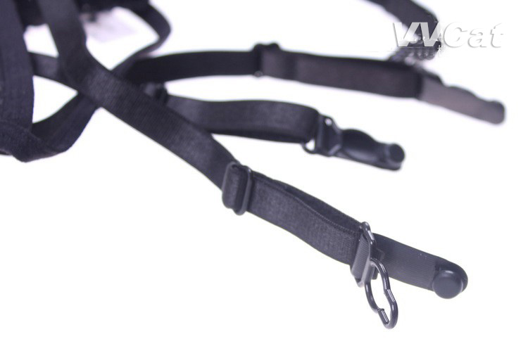 Bow lưới gợi cảm T quần một mảnh thong đồ lót garter dài dài vớ phổ quát hoang dã dây nịt đùi bằng da cho nữ