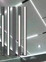 3 7*60 integrated ceiling honeycomb panel grille light spotlight led embedded black frame ceiling 37*600LED light