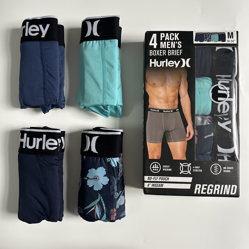 Herley Men's Sports Underwear, Quick-Drying, Breathable, Extended Anti-Wear Leg, High-Elastic Fitness Training Boxer Briefs