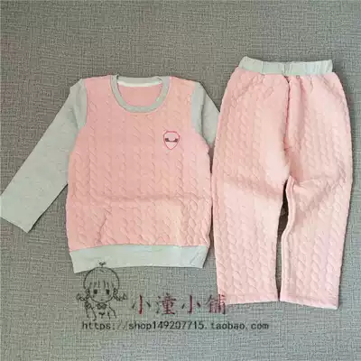 Brand girl suit Girls spring clip silk cotton suit two sets
