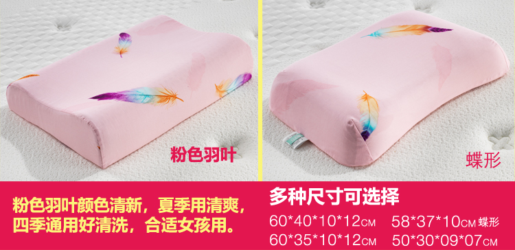 Vỏ gối cao su Thái Lan Bông dày mùa đông cao và thấp 60 * 40 đốt sống cổ bướm 60 * 35 vỏ gối gối cổ