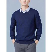 Cashmere Sweater Men Pullover Autumn Winter V-Neck Soft Warm