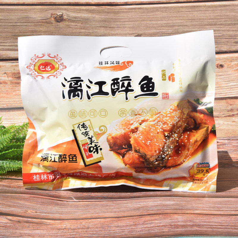 Guangxi Guilin specialty Renyuan Li River drunk fish ready-to-eat original fragrance spicy fish dried fish snack wine lees fish small fish