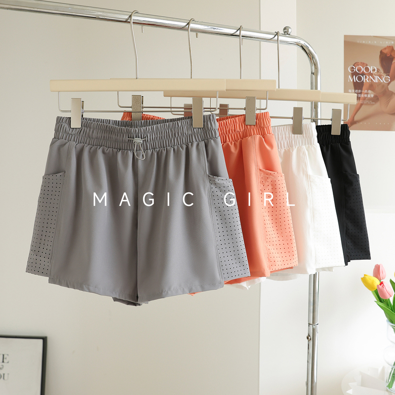 Summer New High-Waisted Sports Shorts for Women, Breathable Fitness Shorts, Anti-Exposure, Slimming Yoga Running Shorts, Quick-Drying Mesh Summer New High-Waisted Sports Shorts for Women, Breathable Fitness Shorts, Anti-Exposure, Slimming Yoga Running Shorts, Quick-Drying Mesh