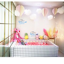 Net red decoration Ocean ball pool Kindergarten Anti-collision soft bag fence Early education software combination toy Bobo ball