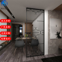 Stainless steel screen simple modern entrance living room rose gold cutout carved metal partition decoration custom