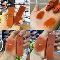 Korea 3ce new lipstick lipstick 229 pumpkin color brick red matte fog face eating soil pumpkin carrots dirty orange
