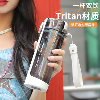 Tritan Sports Water Cup for Girls, High-Looking Straw Cup, Water Bottle, Large Capacity, Handy Cup, Outdoor Portable