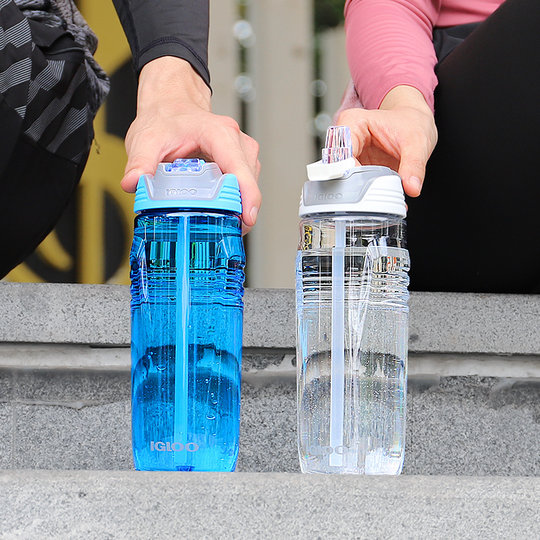 American Coolgear Student Sports Water Cup 2024 Summer New Straw Plastic Cup Boys Portable Water Bottle