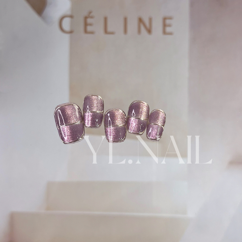 【Yl.Nail Sings Against the Grain】Handmade Nail Pieces ins Niche Purple Cat Eye Harry Potter Magic Wearable Nails 【Yl.Nail Sings Against the Grain】Handmade Nail Pieces ins Niche Purple Cat Eye Harry Potter Magic Wearable Nails