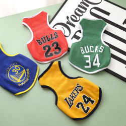 Pet Clothes, Dog Summer Basketball Uniform, Breathable Thin Sports Vest, Cat Clothes, Small and Medium-Sized Dogs
