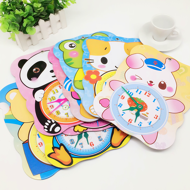 Children cognitive teach babies time to learn watch clock toys / kindergarten time teaching clock