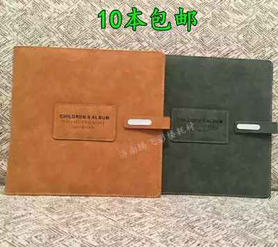 New leather book children's album cover Square 8 inch square 10 inch children's photo studio leather book cover 10 copies