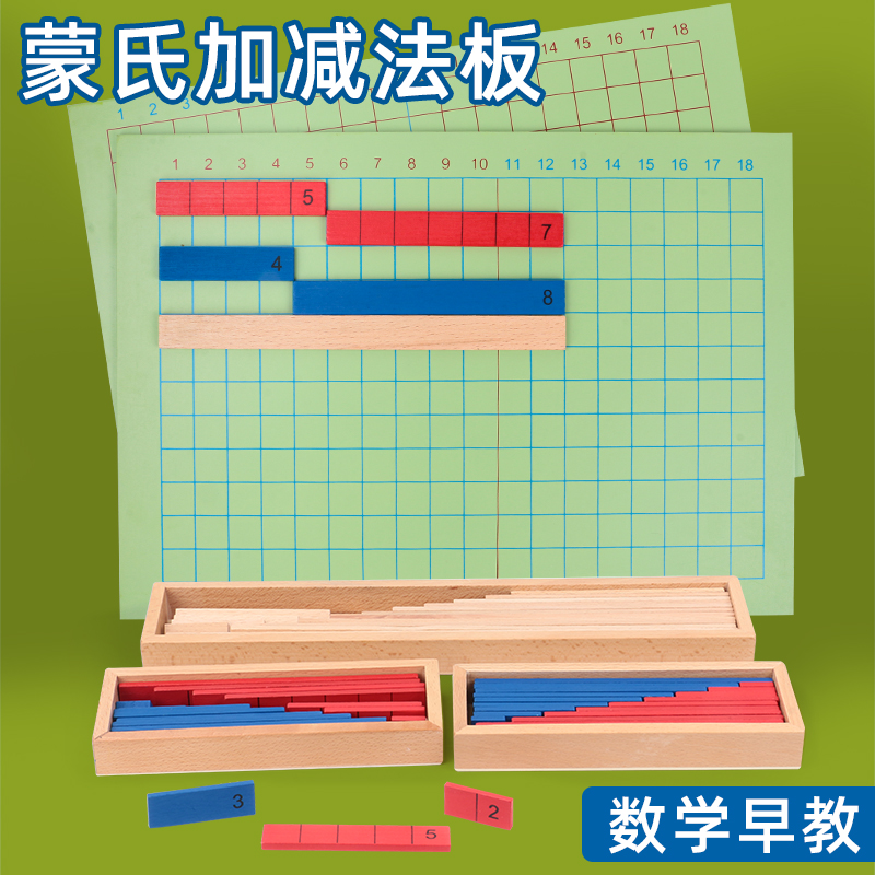 Montessori Montessori early education teaching aids addition and subtraction board infant kindergarten educational mathematics teaching toys