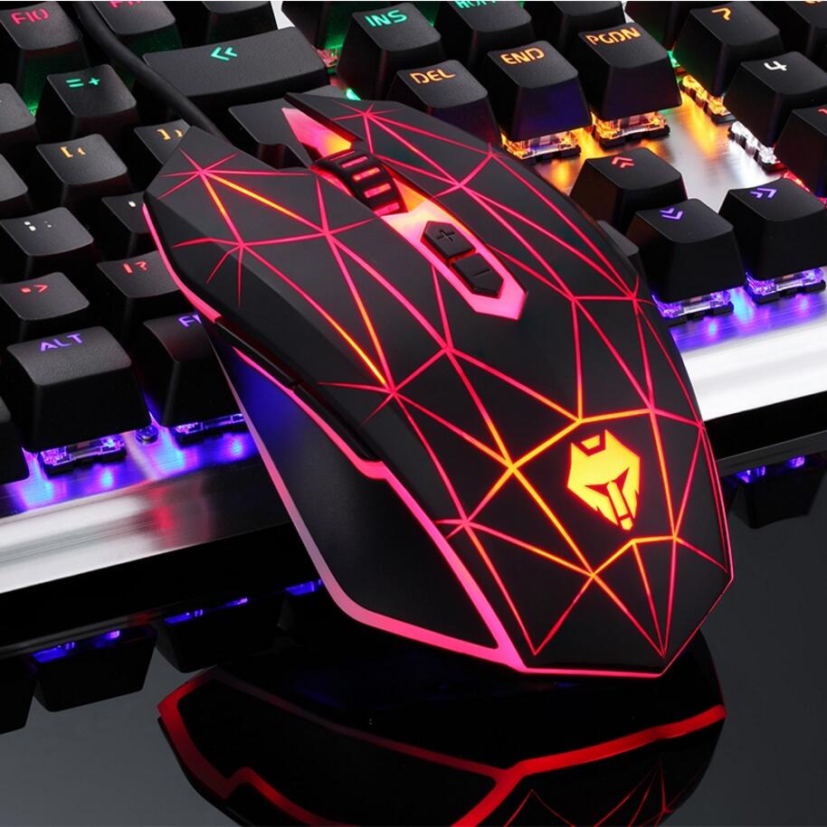 Wolf G17 Shepherd Marren Cable Mouse Home Office USB Desktop Laptop Slide Mouse LOL CF Online Café Eat Chicken Web Cafe Cafe Café Racing Mouse warranty 1 year