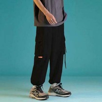 2021 new tooling mens summer loose pants with handsome boomers wearing 100 hitch fashion boys casual pants