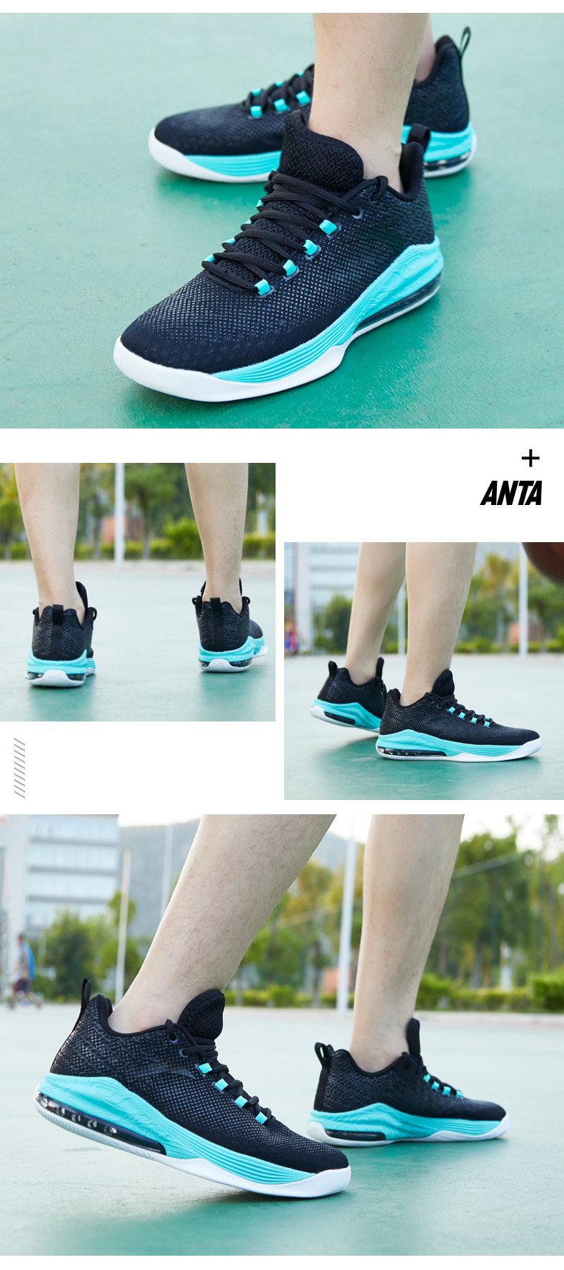 Anta giày bóng rổ nam giày thấp để giúp 2018 mùa hè mới breathable sneakers cao để giúp đệm sốc giày sinh viên giày thể thao giá rẻ