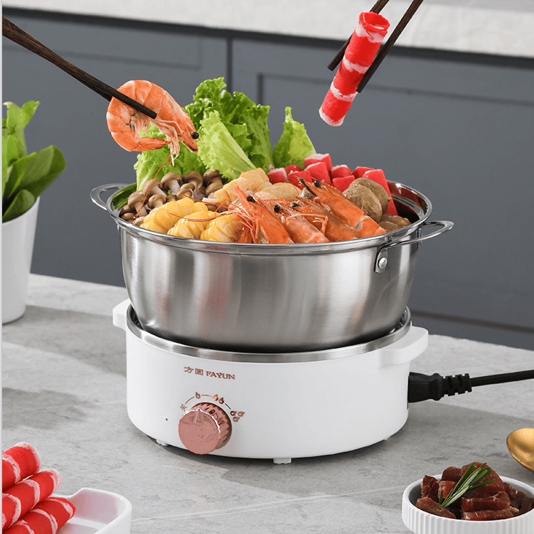 2024 New Model Electric Frying Pan, Household Electric Pot, Dormitory Electric Cooking Pot, Multifunctional Electric Frying Pan, Non-Stick, Detachable for Home Use