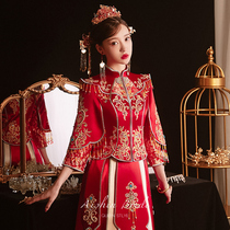 The Ye autumn show and the 2022 new brides are married to the wine and the Chinese-style bride-to-the-coat dragon and vest retro timbre and autumn