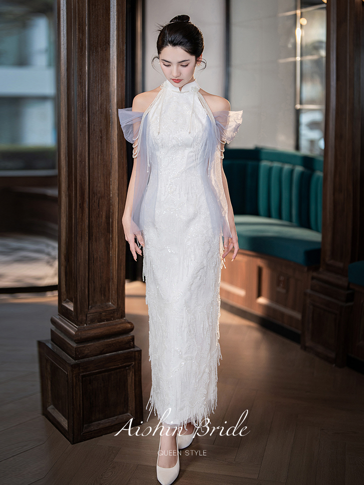 Evening dress, clothing, advanced cheongsam, high-quality style Evening dress, clothing, advanced cheongsam, high-quality style
