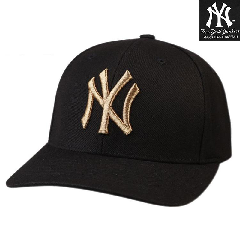 Mũ bóng chày MLB Hàn Quốc tiêu chuẩn vàng Yankees đôi nam nữ đội mũ bốn mùa điều chỉnh sunhat ny đen hoang dã - Bóng chày 	gậy bóng chày nhôm hợp kim	